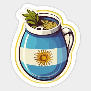 Yerba Mate Argentina Flag Sticker